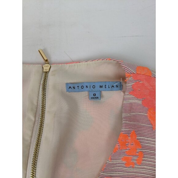 Antonio Melani V Neck Sheath Dress Womens Size 0 Floral Spring Summer - Picture 5 of 12